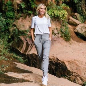 Zyia Active Heathered Gray Ascend Joggers